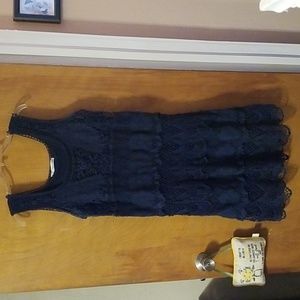 Navy Blue Crochet Dress Size 0: A
